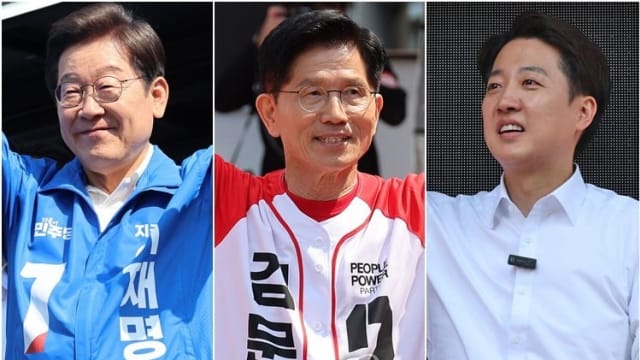 韩国总统选战进入最后一周 三候选人势均力敌