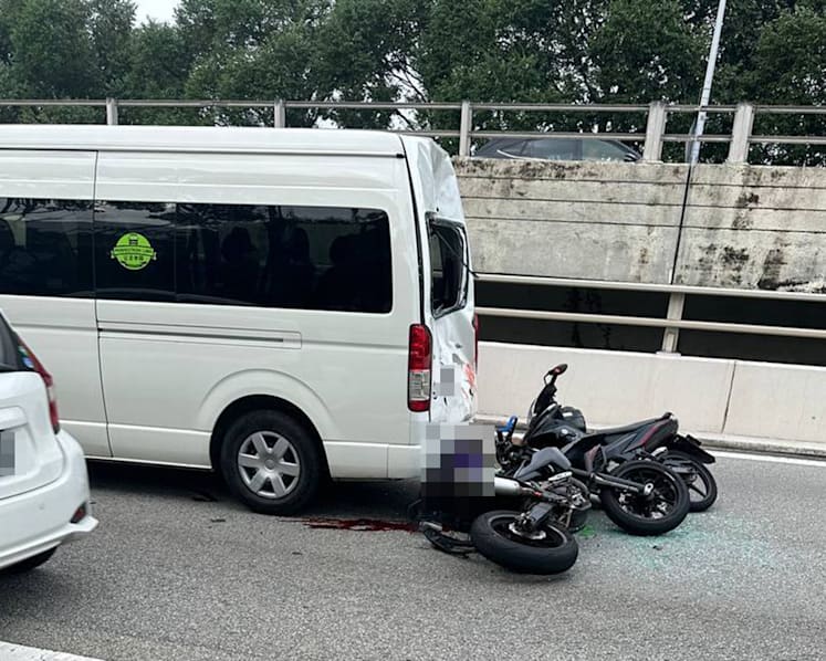 Minibus driver arrested for alleged careless driving after motorcycle pillion rider, 26, dies following TPE accident 