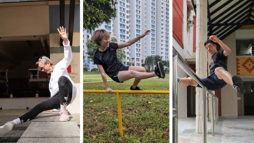Not just a sport for young men, parkour draws women, older folk who learn to roll, jump, crawl