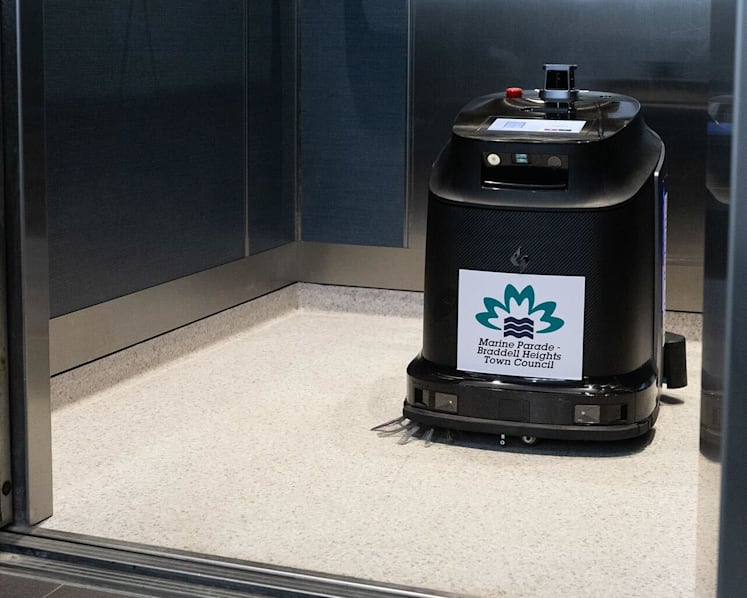 Robot cleaner that takes lifts on its own debuts in Marine Parade-Braddell Heights GRC