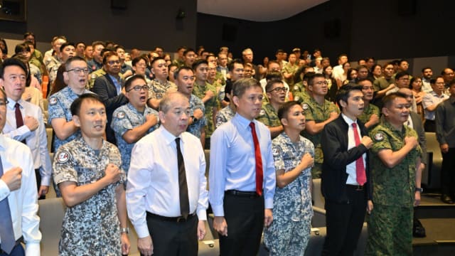 全岛五个地点举行军人节宣誓仪式 陈振声：家庭支持是武装部队成功关键