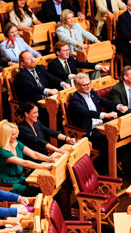 Norwegian lawmakers perform 'Viking Row' in parliament to support World Cup team