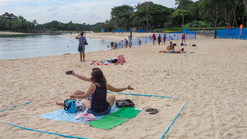 More than 4,000 people throng Sentosa beaches over weekend amid new capacity limits, entry booking process