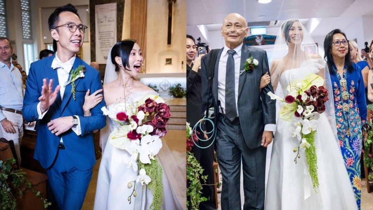 987 DJ Sonia Chew gets married, her father manages to walk her down the aisle amid his cancer battle