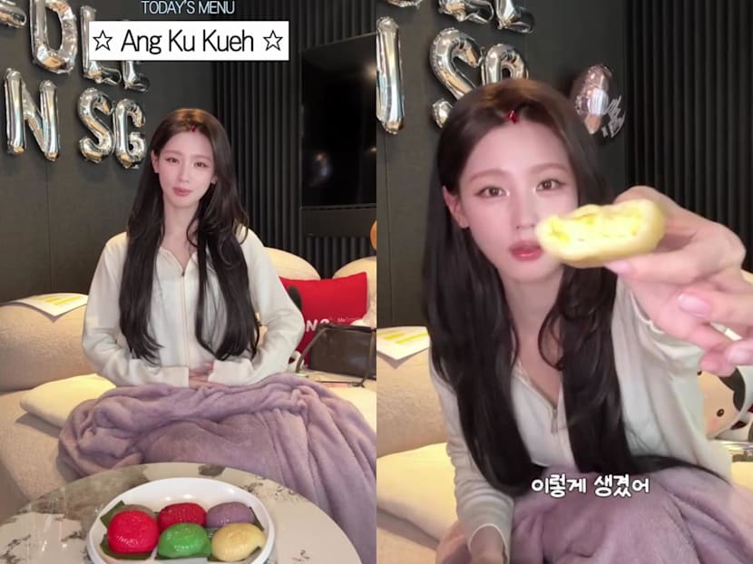 Miyeon of K-pop girl group I-dle reviews Singapore ang ku kueh in new video Miyeon of K-pop girl group I-dle reviews Singapore ang ku kueh in new video