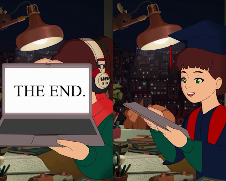 Popular online sensation Lofi Girl says she 'finally finished' all her homework after studying nonstop for 8 years