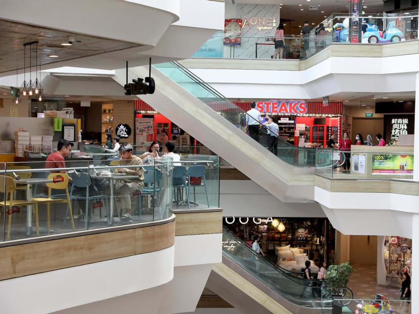A file photo of a shopping mall in Singapore. A file photo of a shopping mall in Singapore.