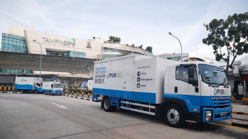 Overhead pedestrian bridge construction cause of Tampines pipe leak