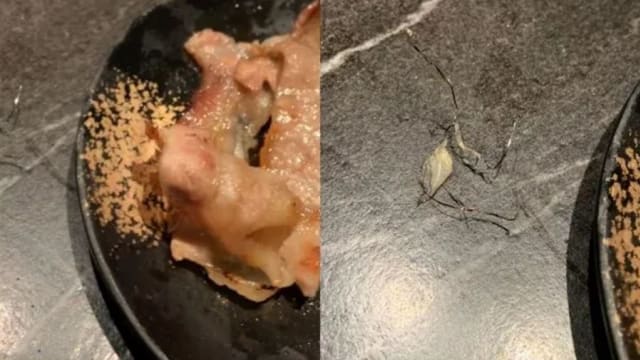 台女吃烧烤喝奶茶吃到四条钢丝 服务员竟称：难免会有