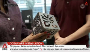 Singapore, Japan unveil artwork 7km beneath the ocean