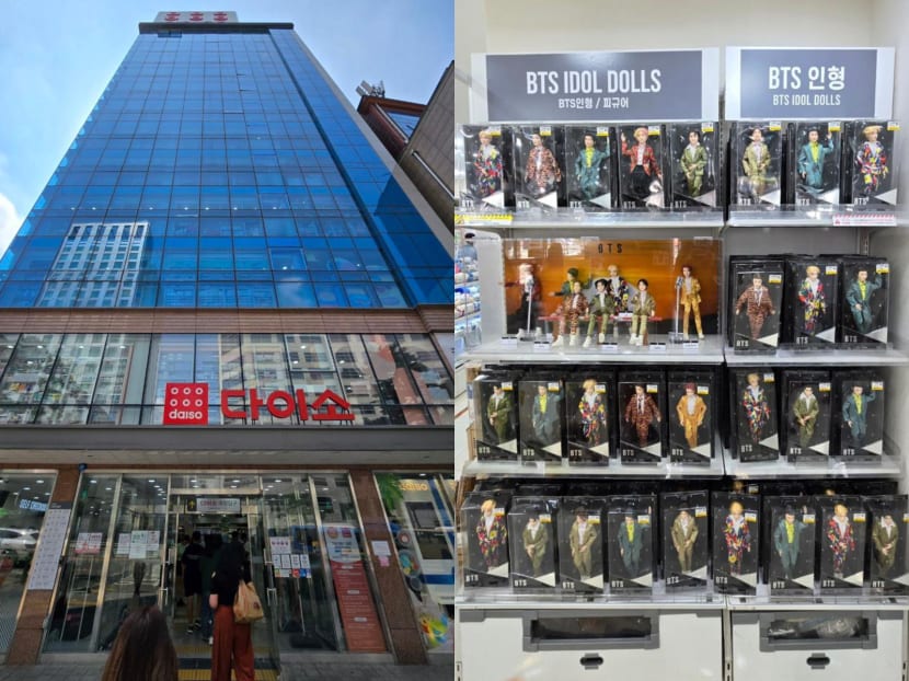 We explored Seoul's viral 12-storey Daiso and found S$5 BTS dolls, combat rations, fake CCTV cameras