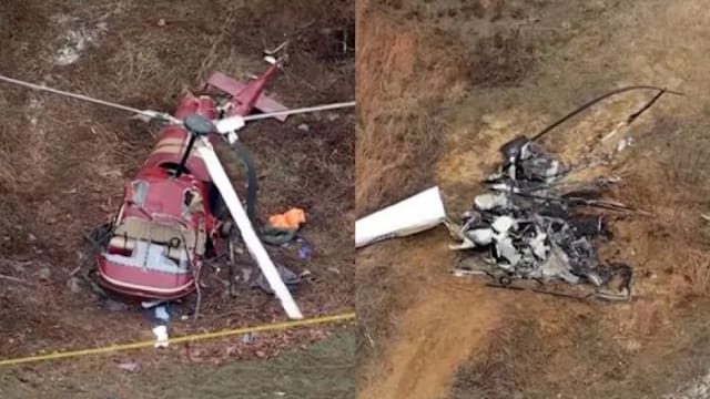 美国两飞行员好友早餐后各驾直升机飞行  空中碰撞双亡