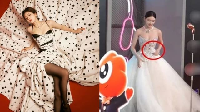 赵露思红毯战袍被亏“奶牛装”　林允裙子裂开险走光！