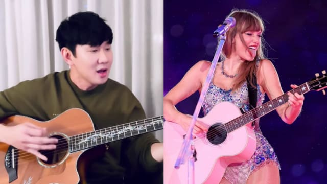 林俊杰弹唱Taylor Swift“Love Story”　更改歌词藏巧思