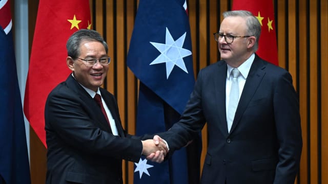 澳总理阿尔巴尼斯同中国总理李强举行了坦诚会谈