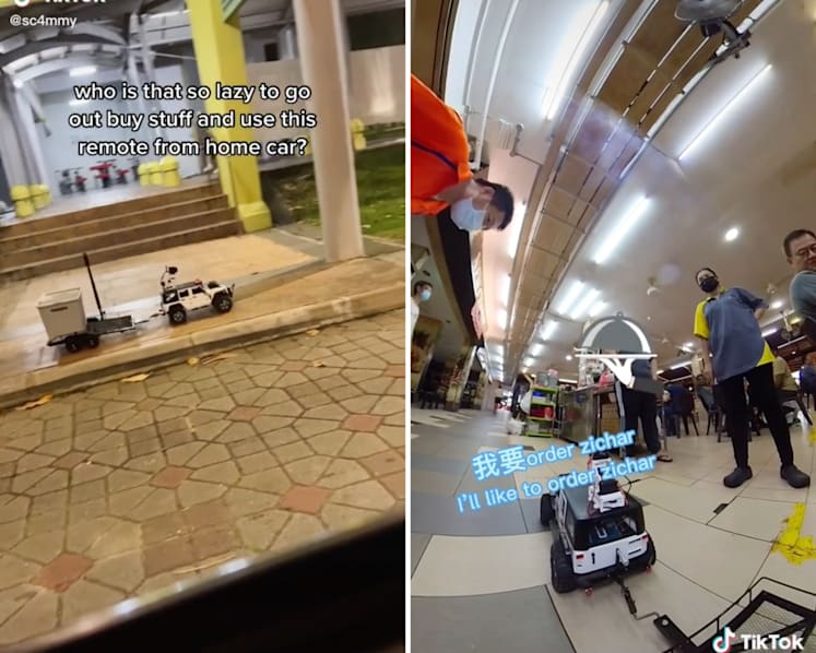 #trending: Man sends remote-control car out to pick up dinner from Ghim Moh coffee shop