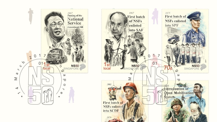 SingPost releases stamps marking NS50 featuring Lee Kuan Yew and Goh Keng Swee