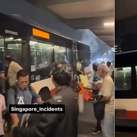 110号巴士行驶中冒烟 SMRT：冷却液泄漏引起