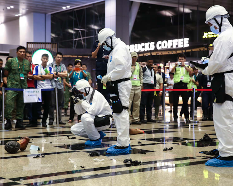 Shooting frenzy, explosions part of 1st counter-terror drill at Changi Airport