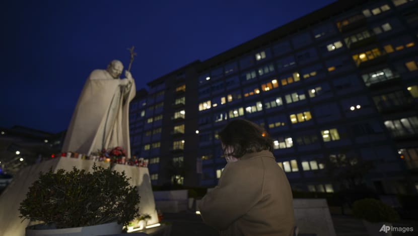 Pope's tests show improvement, as Italy PM visits