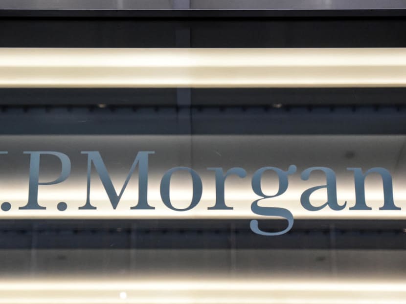 A JP Morgan sign in New York, the headquarters of the investment banking giant.