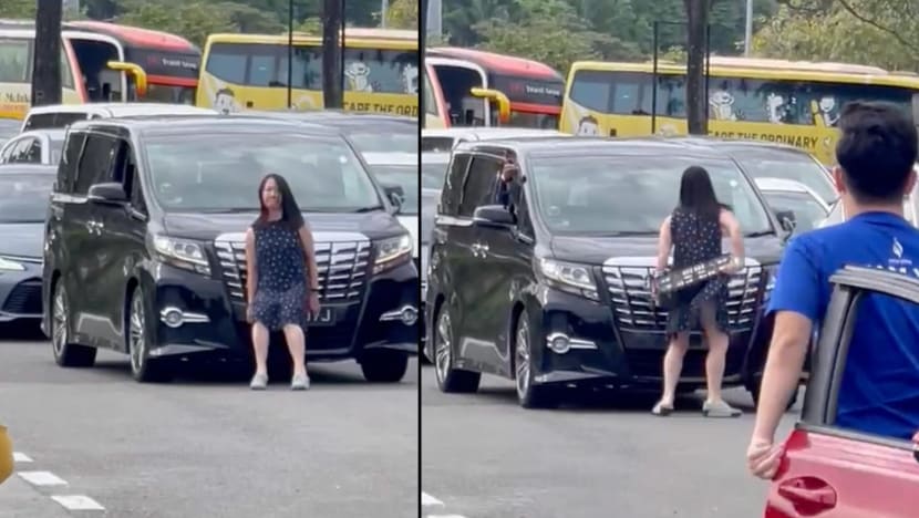 M'sia police investigating case of mischief at Tuas Second Link involving woman who threw car plate at windscreen