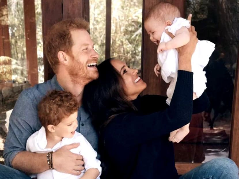 Prince Harry and Meghan share first picture of baby daughter in holiday card