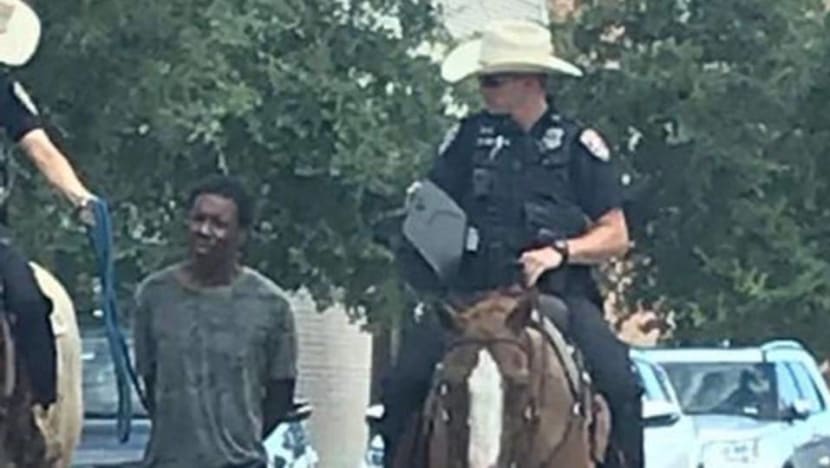 Black man who police led by rope sues Texas city for US$1 million