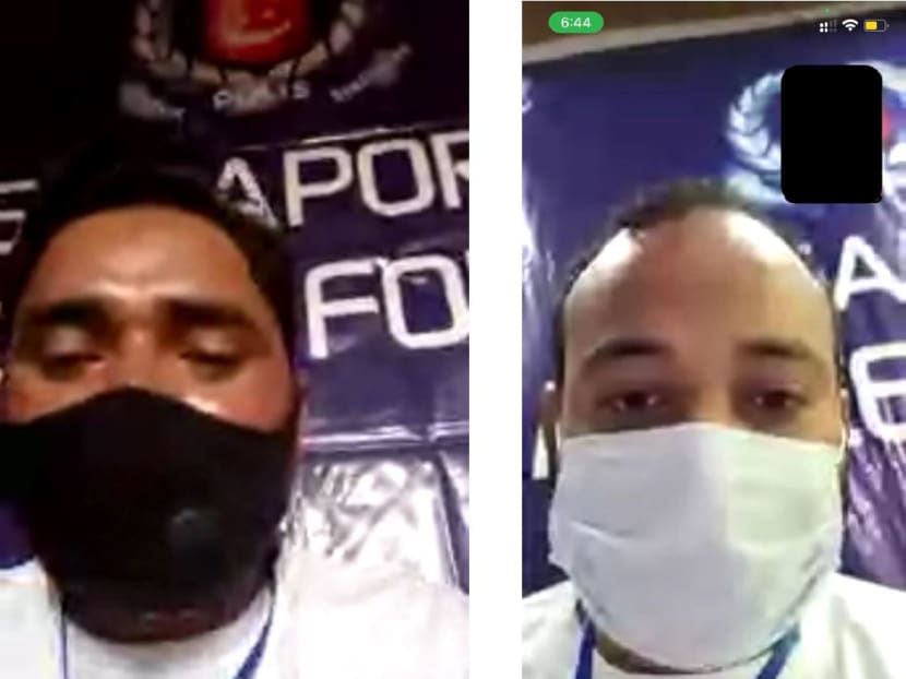 Some scammers initiate a video call through messaging applications while dressed in a uniform similar to that of police officers in Singapore. Some scammers initiate a video call through messaging applications while dressed in a uniform similar to that of police officers in Singapore.