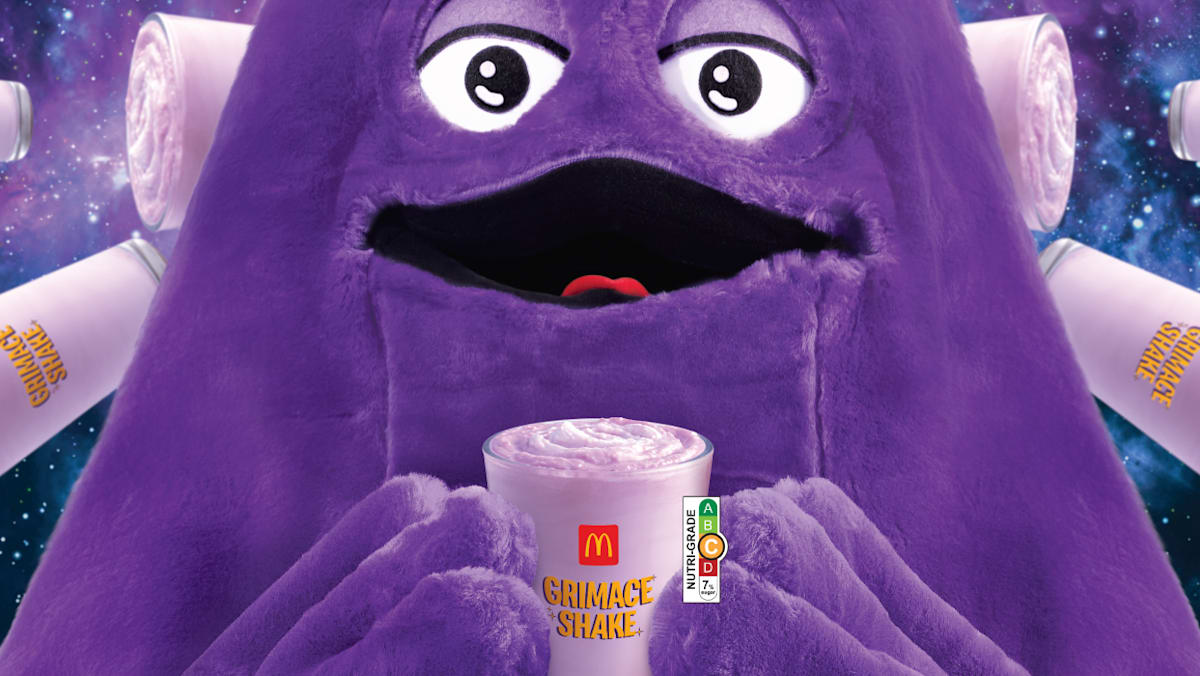 Viral Grimace Shake finally lands in McDonald's Singapore along
