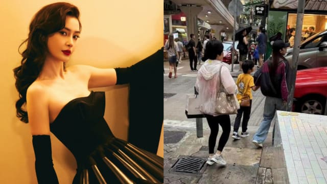 Angelababy紧牵8岁儿，温馨画面疯传