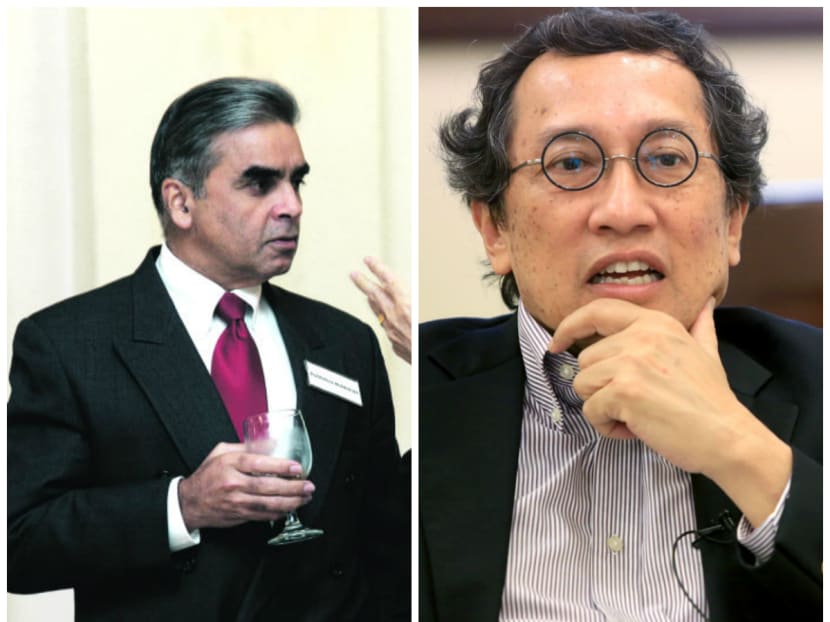 Professor Kishore Mahbubani (left) and Singapore’s Ambassador at Large Bilahari Kausikan. TODAY file photo
