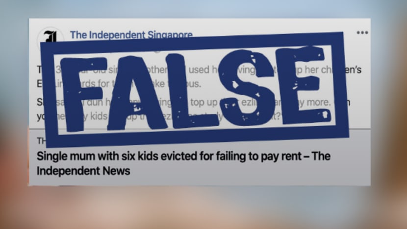 The Independent Singapore, activist to be directed to ‘set facts straight’ on single mum eviction claims