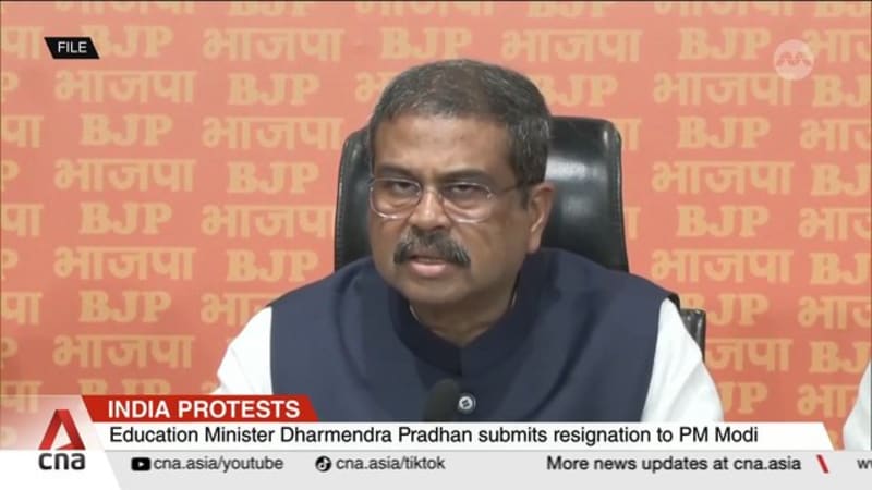India protests: Education Minister Dharmendra Pradhan submits resignation to PM Modi 