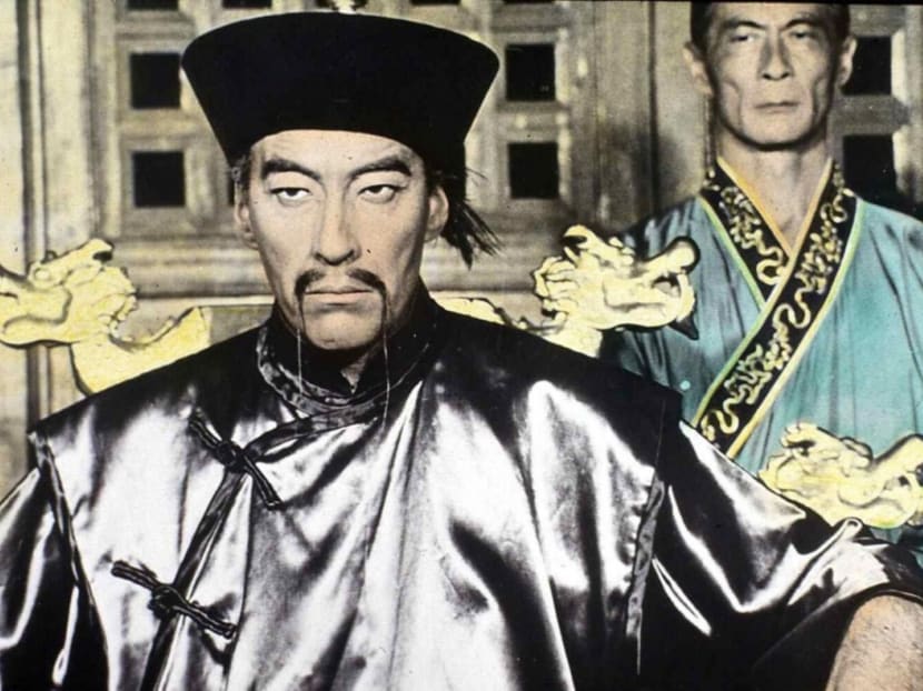 Christopher Lee as Fu Manchu, the fictional character today regarded as an offensive depiction of a racist Chinese stereotype. Christopher Lee as Fu Manchu, the fictional character today regarded as an offensive depiction of a racist Chinese stereotype.