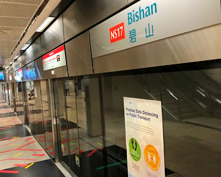 Platform door fault at Bishan MRT Station slows rail services along North-South Line