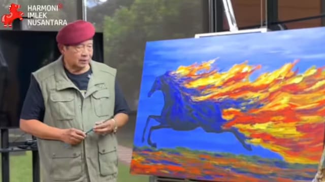 豪掷近49万新元 狮城出生富商拍得印尼前总统画作