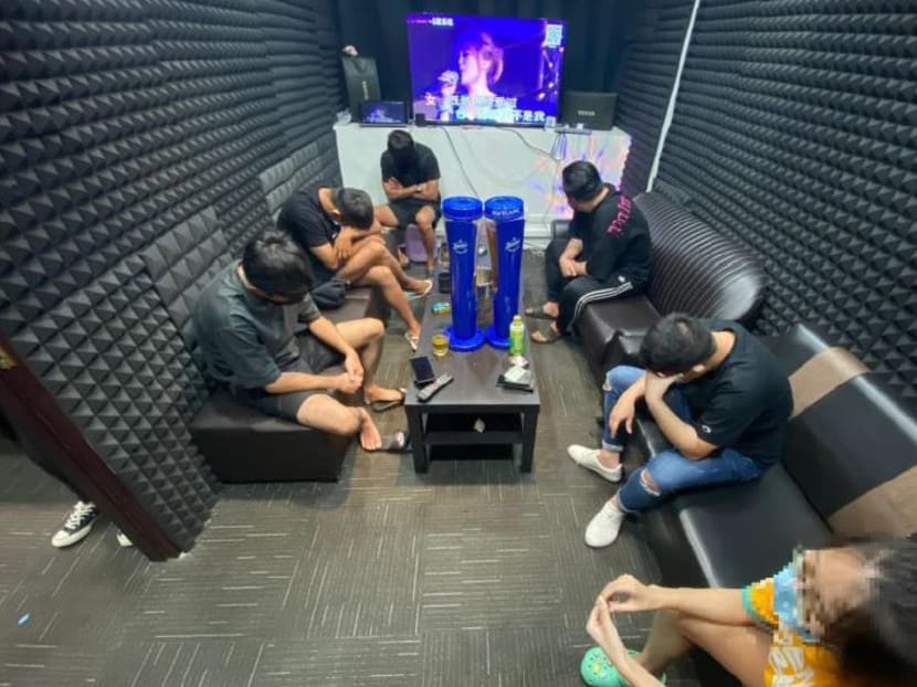 A photo of an unlicensed "KTV-concept" outlet located at Ubi Avenue 3.