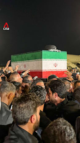 Iran's late supreme leader Ayatollah Ali Khamenei's coffin arrives in Iraq