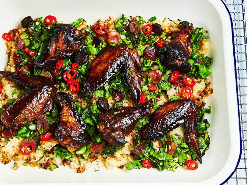 Baking it on a tray instead ensures an even 'chao tar' crust.