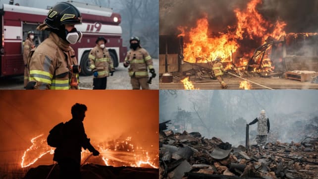In pictures: Devastating scenes as South Korea wildfires rage on