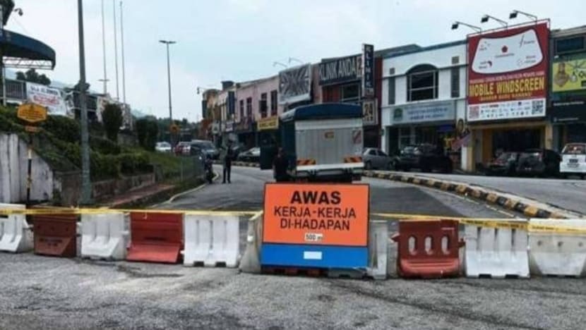 Jalan Bandar Rawang 2 ditutup sementara selepas tanda-tanda berlaku mendapan tanah