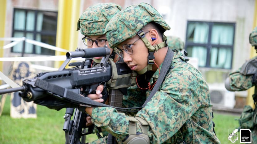 SAF NSFs get new ergonomic 'high-cut' helmets that improve combat effectiveness