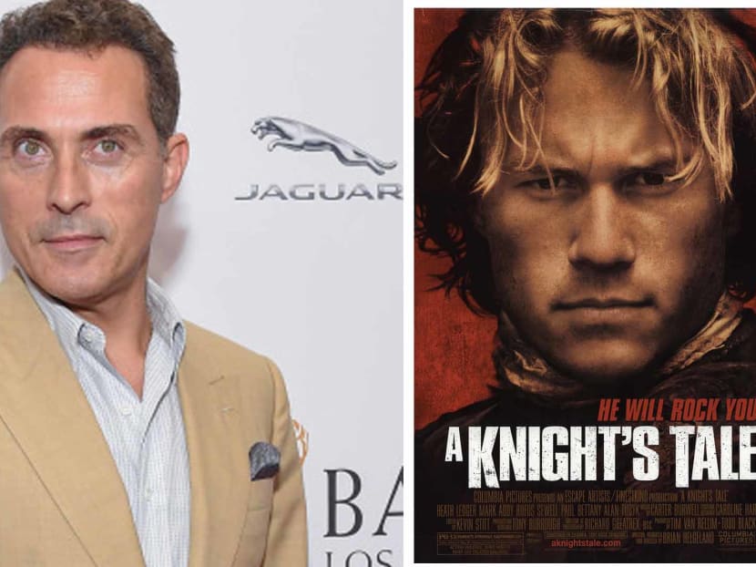 But it wasn't all fun and games when it came to wearing the knight armour in the 2001 actioner 'A Knight's Tale'.