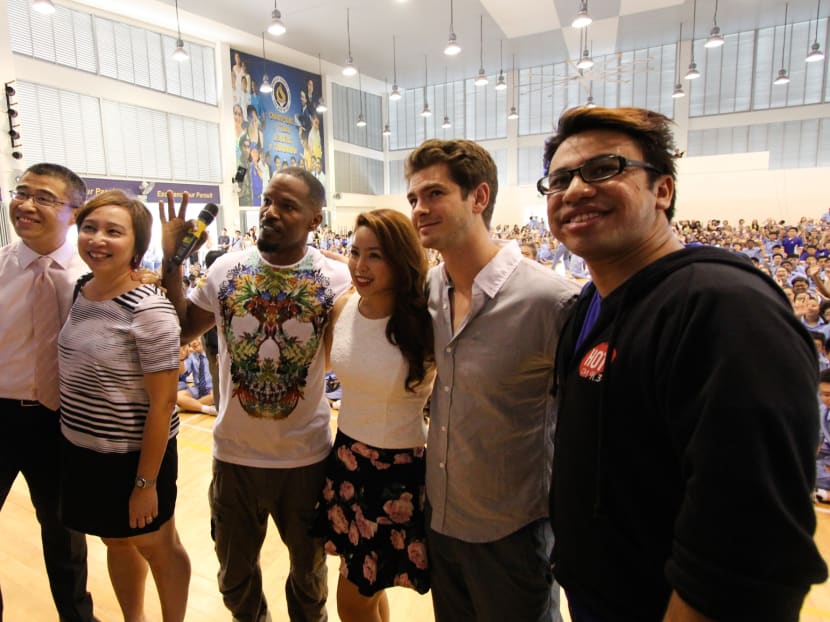 Spider-Man swings down to Commonwealth Secondary School