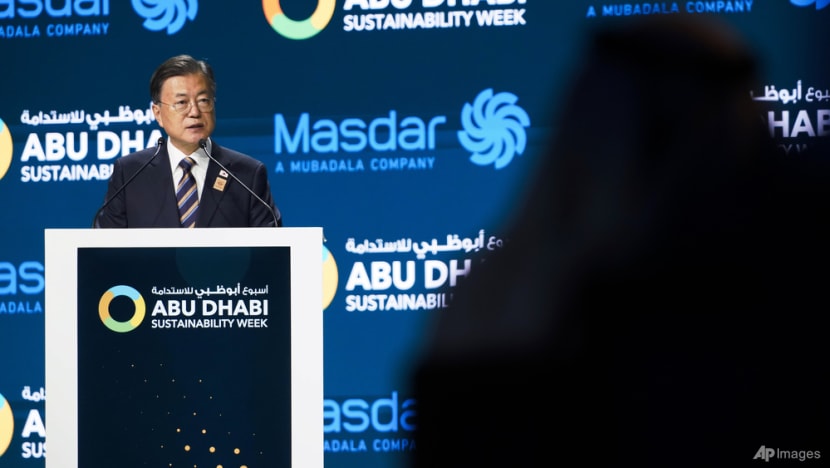 From oil-rich UAE, South Korea president vows climate action