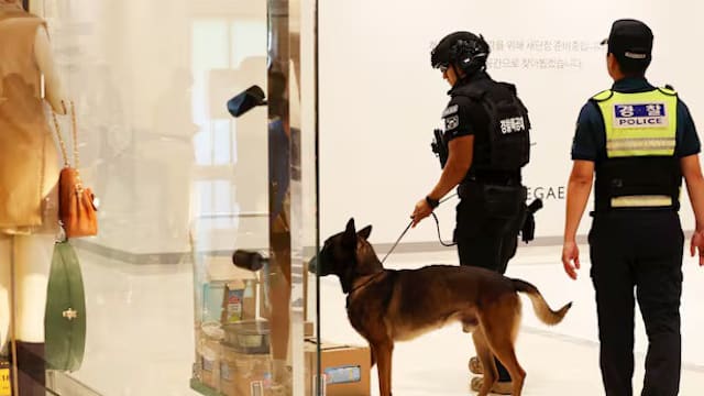 韩国乐天百货商场接炸弹威胁 约100人被紧急疏散