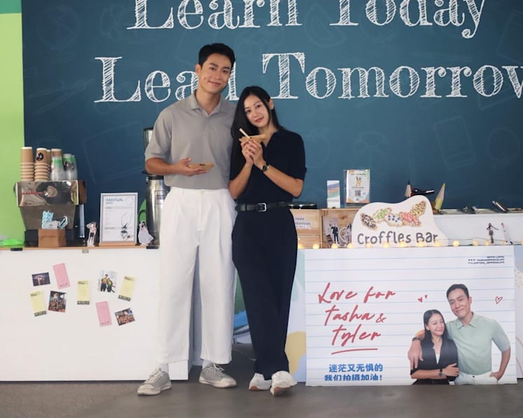 Fans of Tyler Ten and Tasha Low surprise actors with snack bar that costs S$1,000 on set of upcoming series