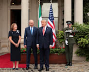 Trump arrives in Ireland to meet leaders before attending golf tournament