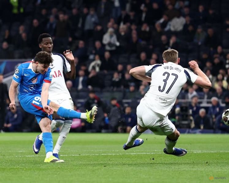 Atletico survive scare at Tottenham to reach quarter-finals
